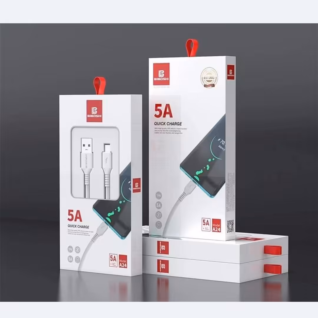 سیم شارژ  فست تاپ سی یک متری سفید مناب برای تمامی گوشی های فست کیفیت عالی با قابلیت شارژ سریع