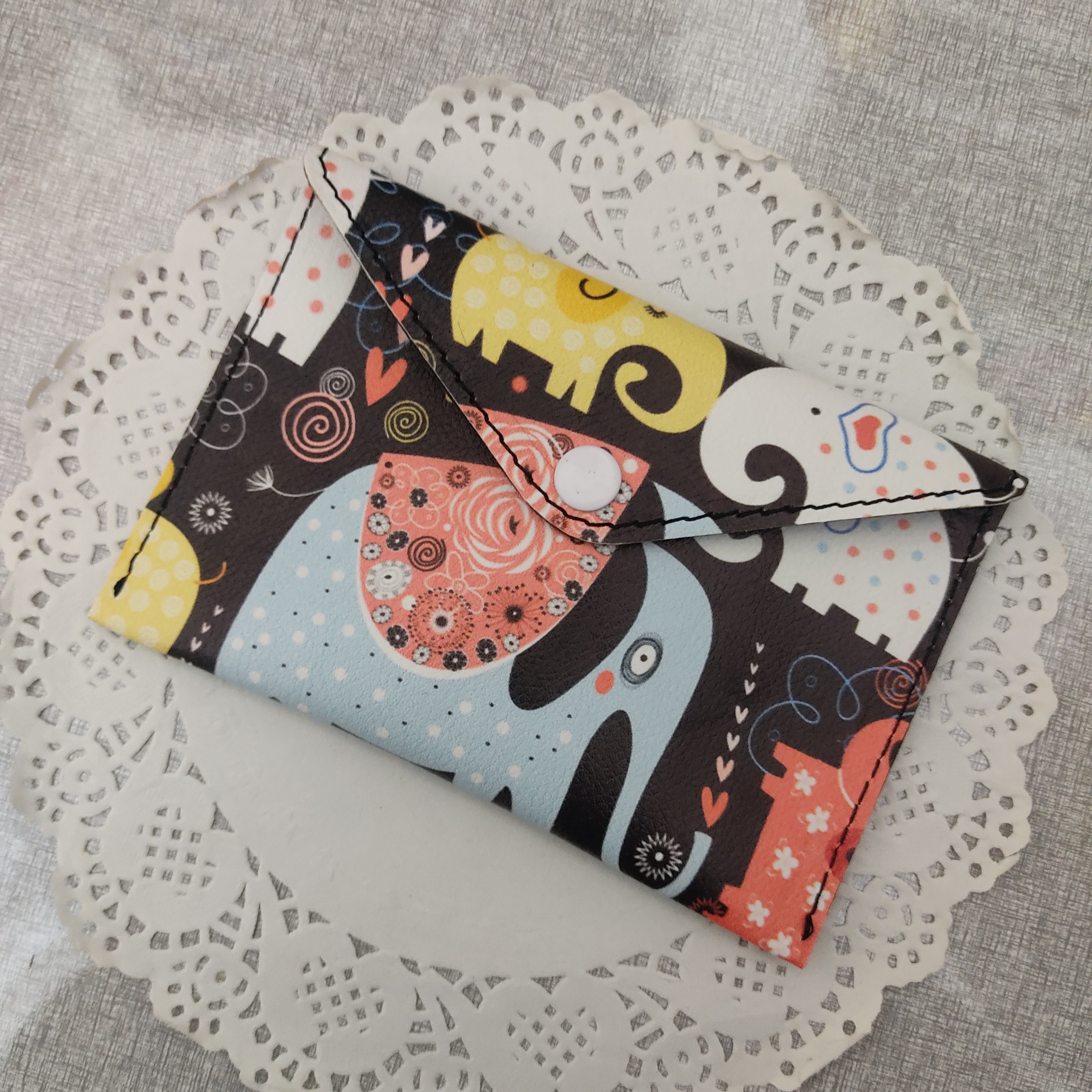 کیف دستمال چرمی فیل رنگی چرم مصنوعی