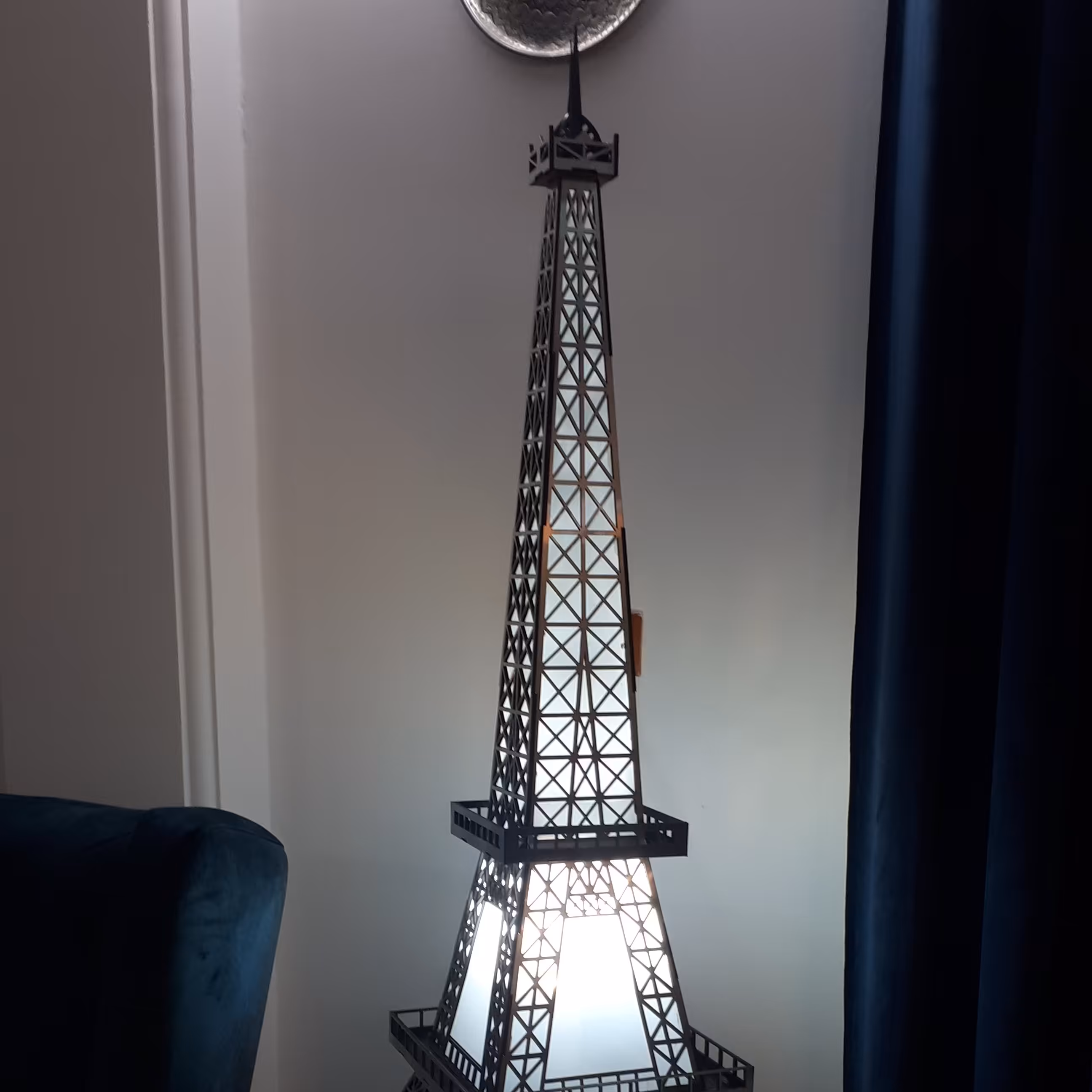 آباژور و شبخواب طرح برج ایفل با ارتفاع 120سانت برای منزل