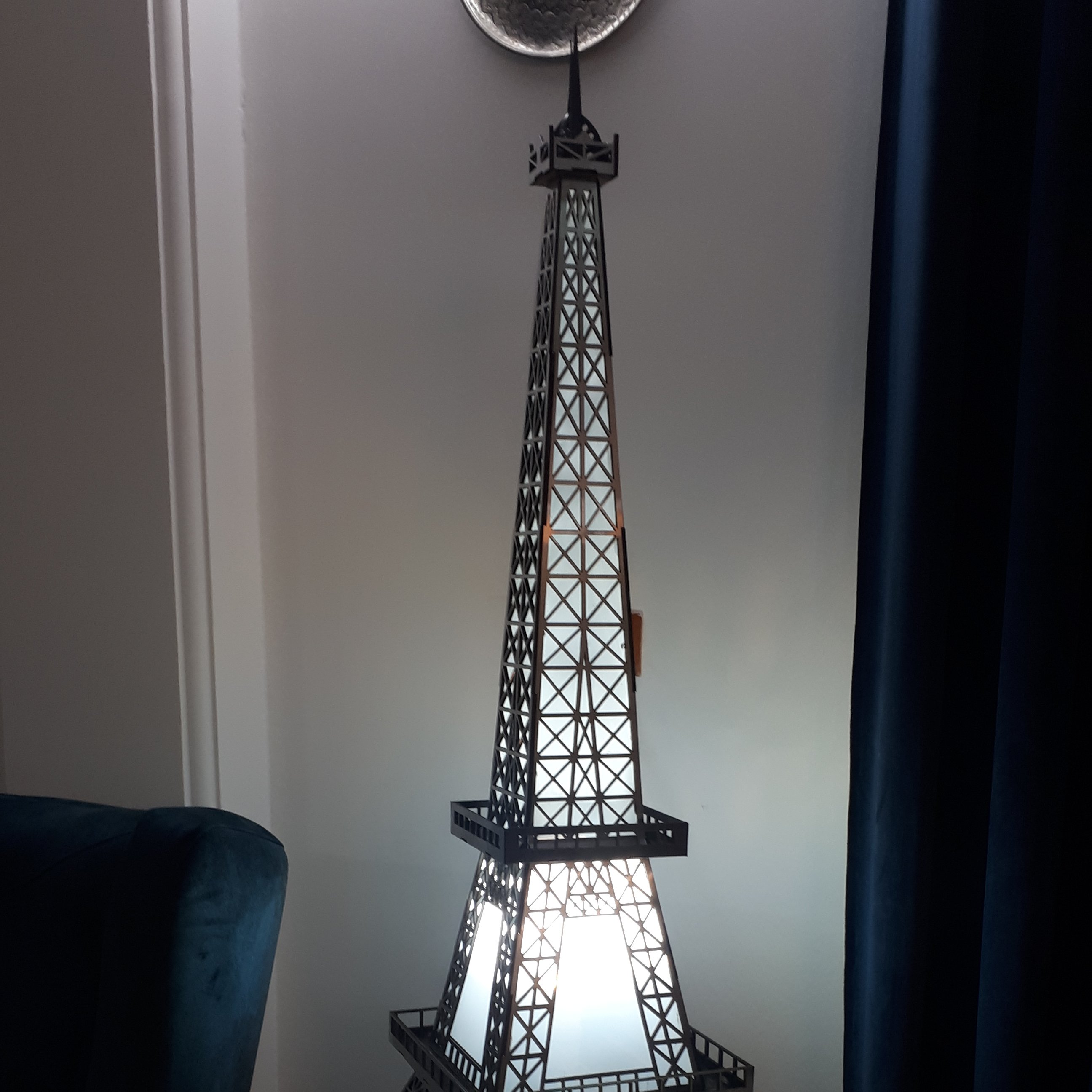 آباژور و شبخواب طرح برج ایفل با ارتفاع 120سانت برای منزل