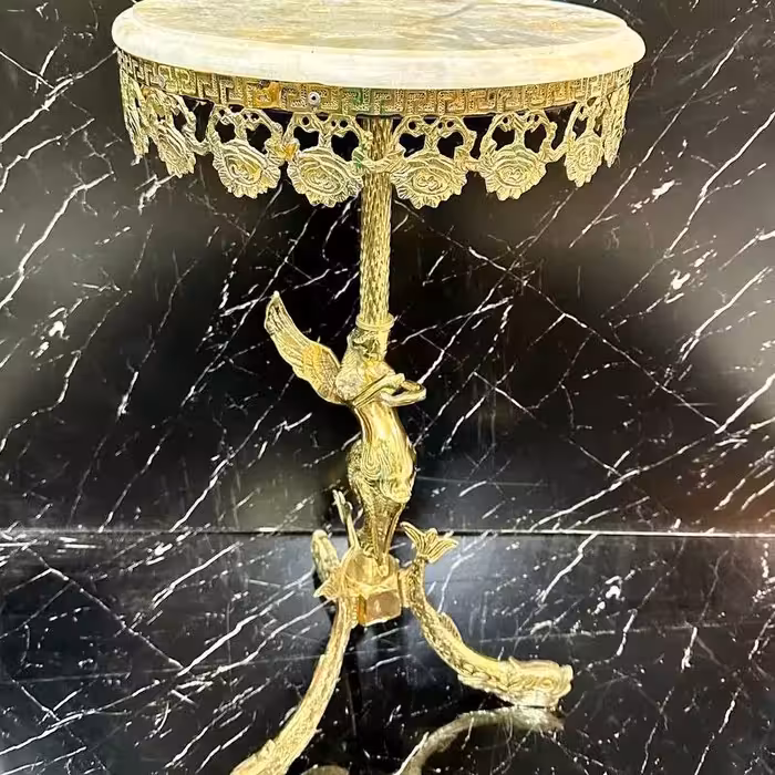 میز پایه ماهی مدل ملایکه برنز ناب