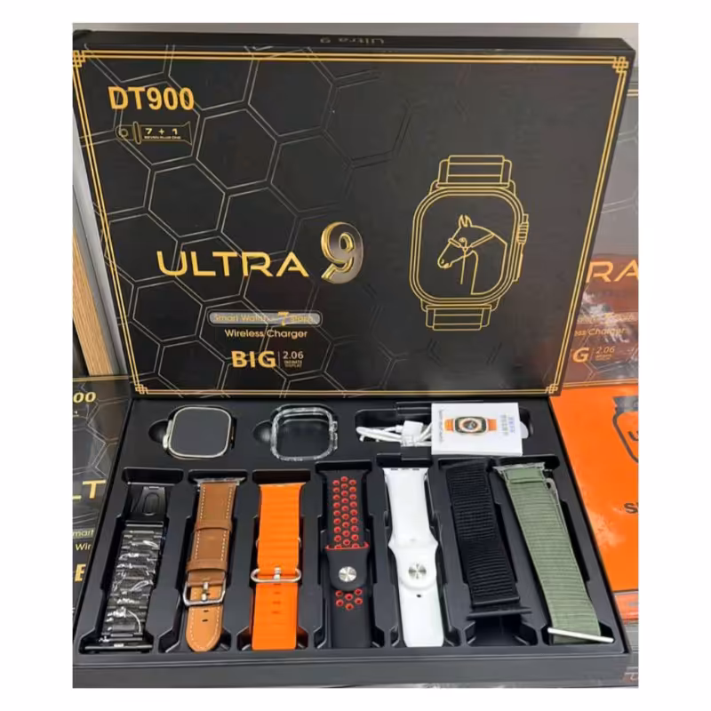 ساعت هوشمند مدل DT900 Ultra 9 با 7 بند 