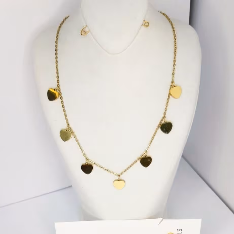 نیم ست استیل رنگ ثابت قلب