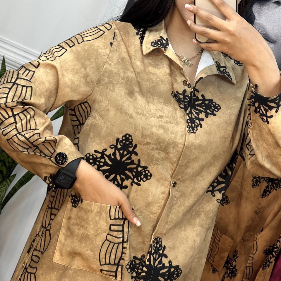 مانتو بهاره طرح دار