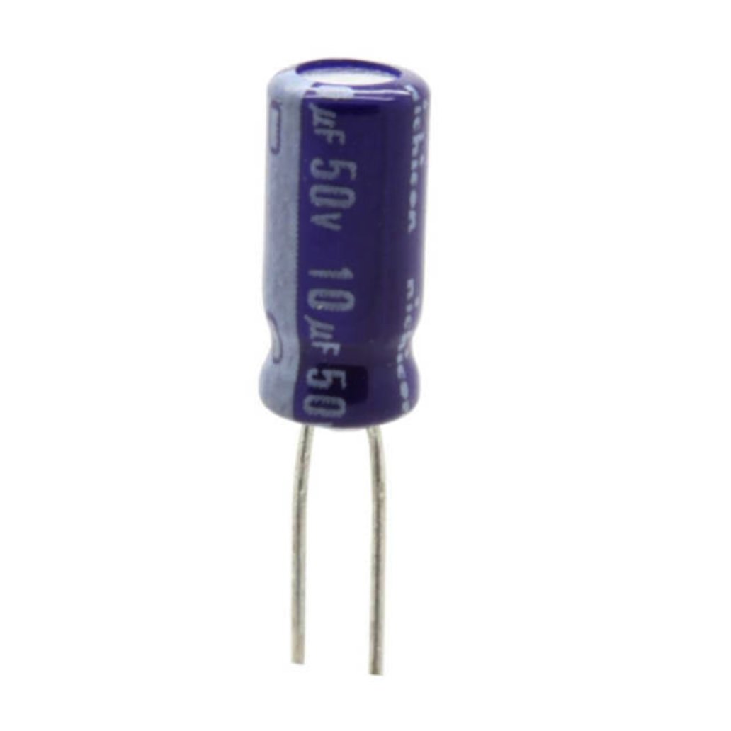 خازن الکترولیت 10 میکروفاراد کد 50V بسته 5 عددی