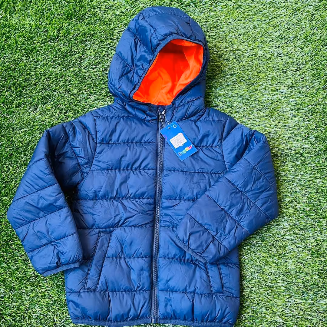 کاپشن بچگانه آلمانی 3 تا 4 سال برند لوپیلو رنگ سرمه ای بسیار سبک و گرم و راحت