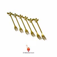 چنگال برگ طلایی استیل با رنگ مقاوم