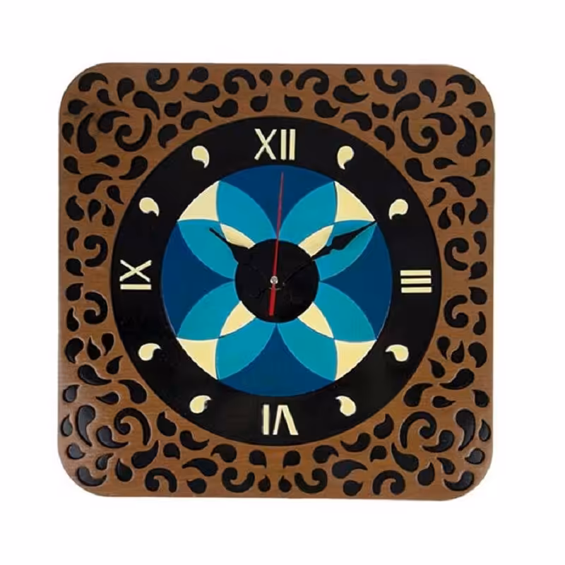 ساعت دیواری تبلیغاتی چوبی کیتا کد CK 609-WB