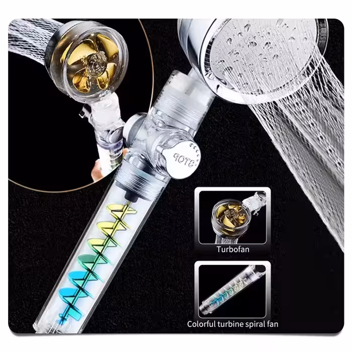 سردوش حمام افزایش فشار آب دو مرحله ای Twin Turbo با بهترین کیفیت 