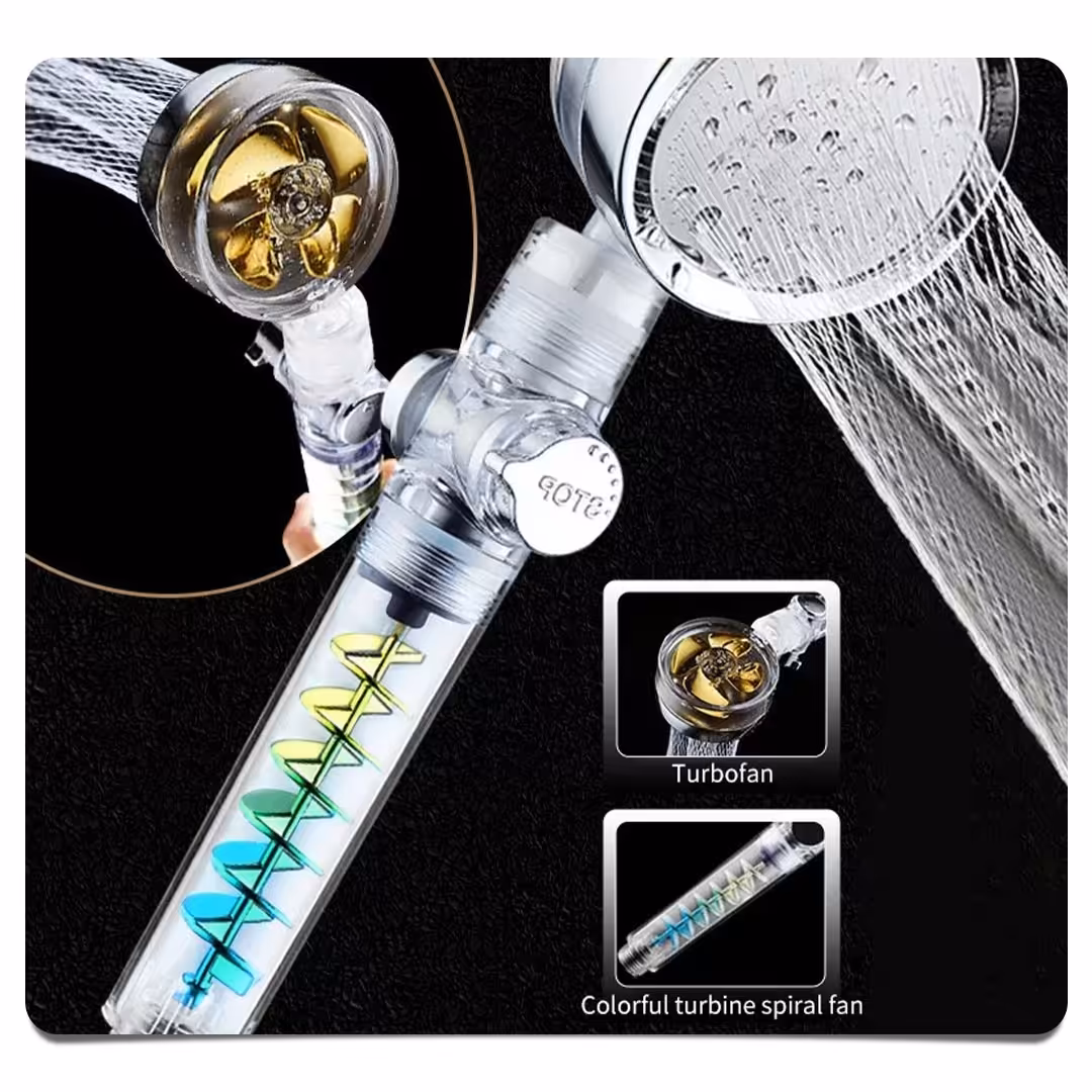 سردوش حمام افزایش فشار آب دو مرحله ای Twin Turbo با بهترین کیفیت 