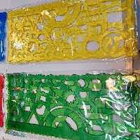 شابلون ژله ای دوقلو   شابلون دوقلو  خط کش ژله ای  خطکش دوقلو 