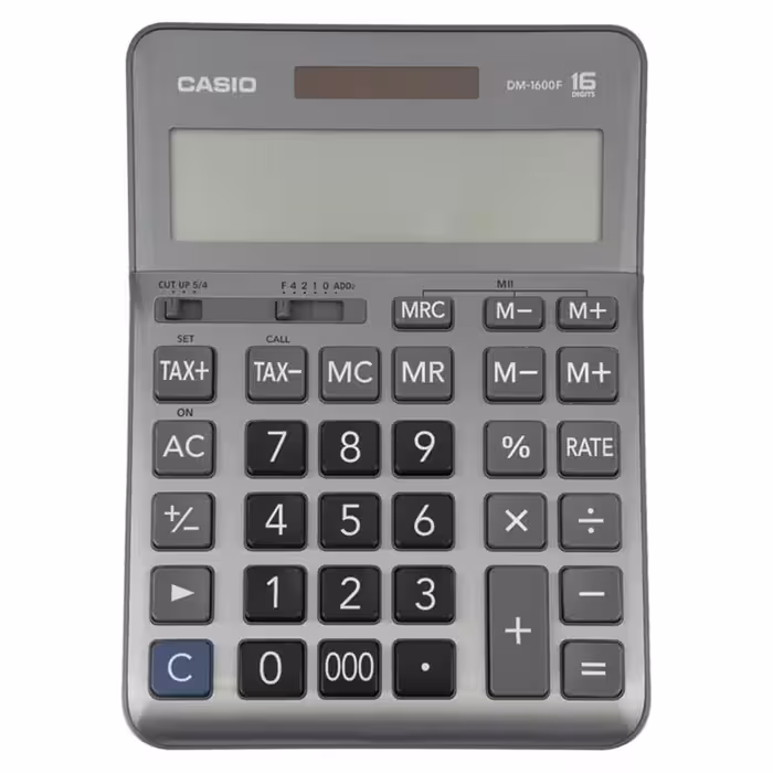 خرید ماشین حساب کاسیو 16 رقم مدل CASIO DM-1600F