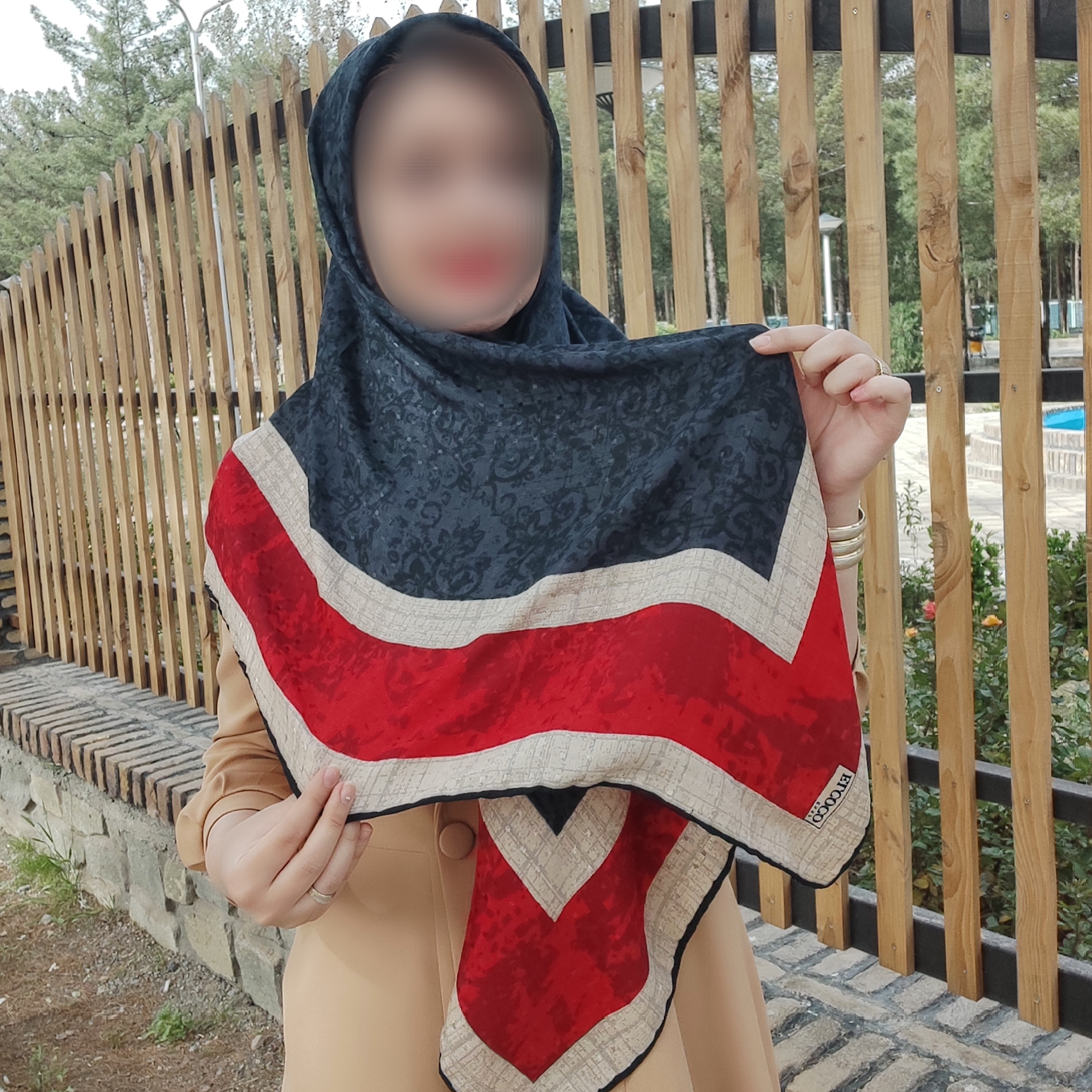 روسری نخی بهاره قواره 125مدل ارغوان کد4