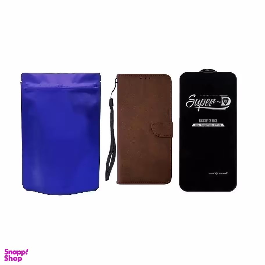 کیف کلاسوری موبایل کد M-B مناسب سامسونگ Galaxy A34 به همراه محافظ صفحه نمایش SuperD