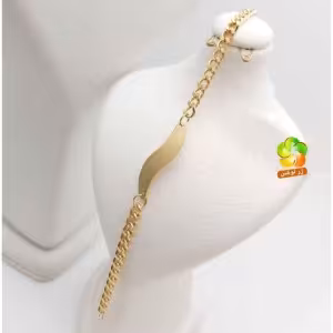 دستبند بچه گانه استیل طلایی رنگ ثابت