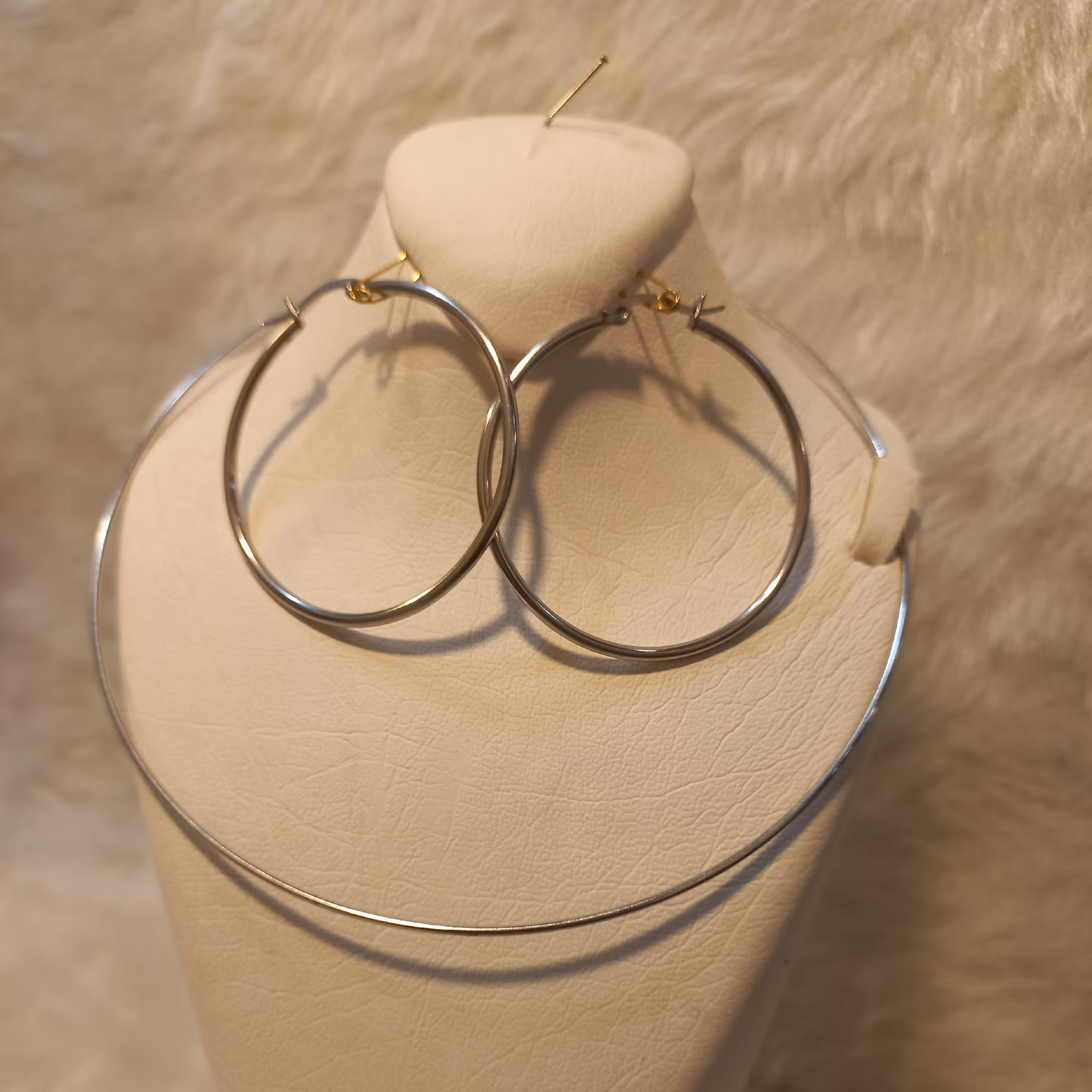 نیم ست حلقه ای استیل طوق گردن