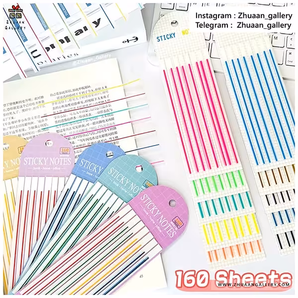 استیکی نت Stripe Color هایلایتری