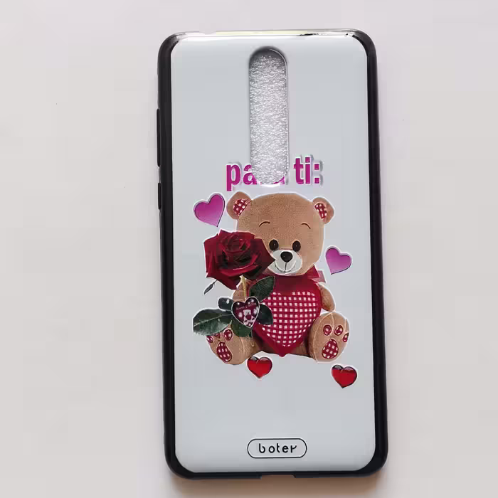 قاب طرحدار  ژله ای خرسی گوشی نوکیا 3.1 پلاس یا Nokia 3.1 plus 