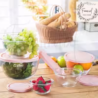 کاسه شیشه ای کالیس سایز 2 دربدار زیبا 244