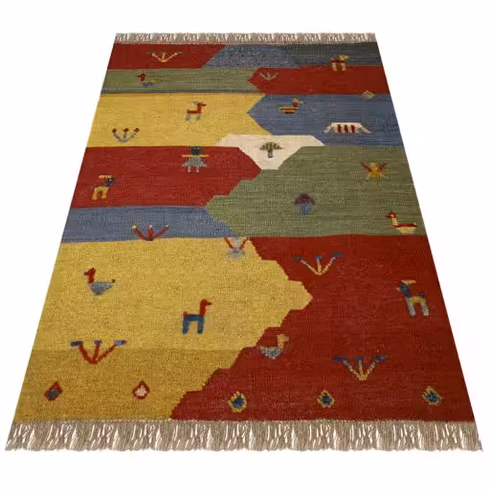 گلیم گبه ( عروسکی ) دستباف یک متری کد 24836