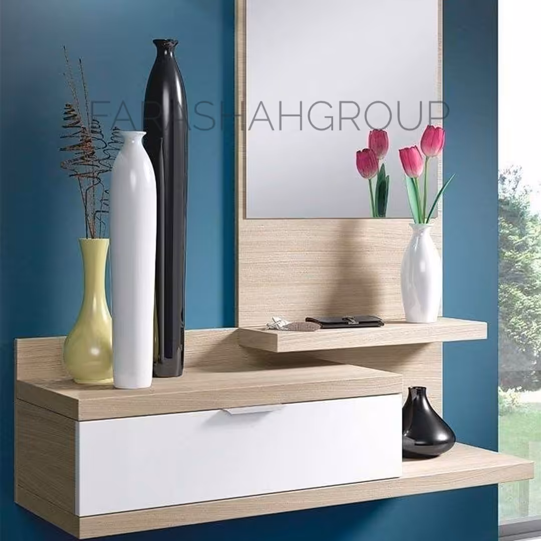 آیینه کنسول کشو دار  با بهترین کیفیت و رنگ دلخواه ارسال رایگان 