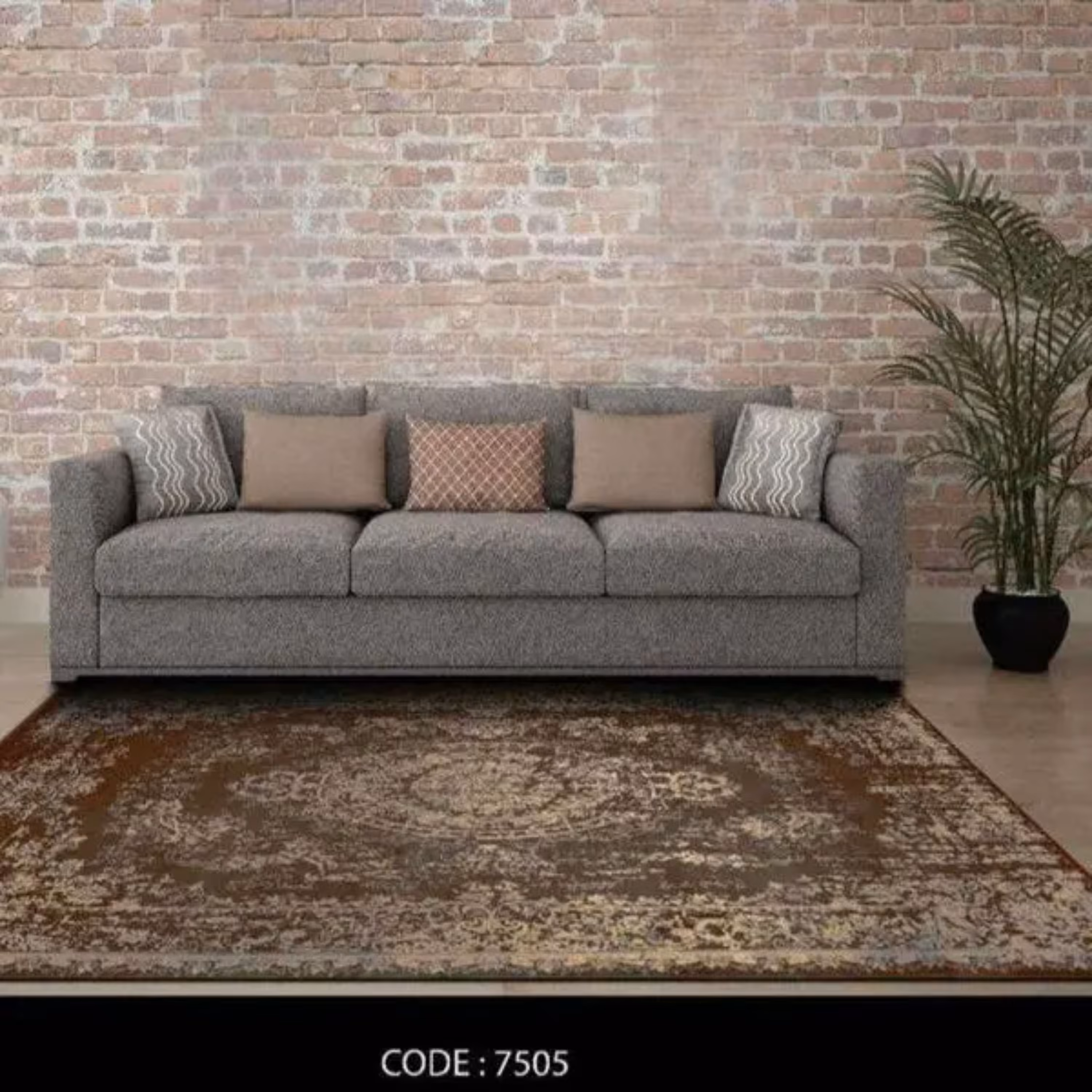 روفرشی کشدار راشل مخمل- طرح 7505در ابعاد12 متری