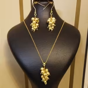 نیم ست انگوری استیل طرح طلا کیفیت بی نظیر