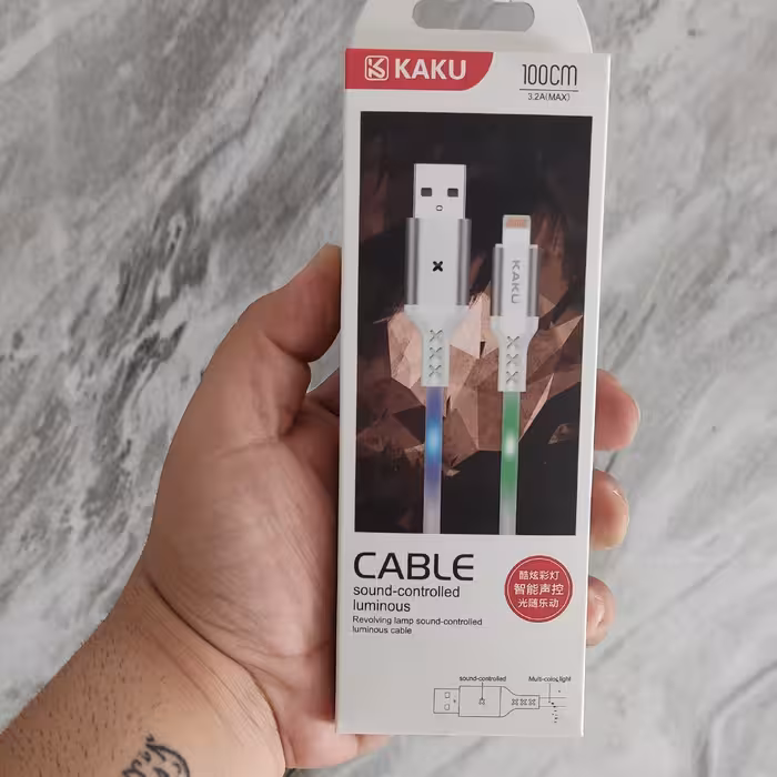 کابل شارژ آیفون چراغدار اورجینال