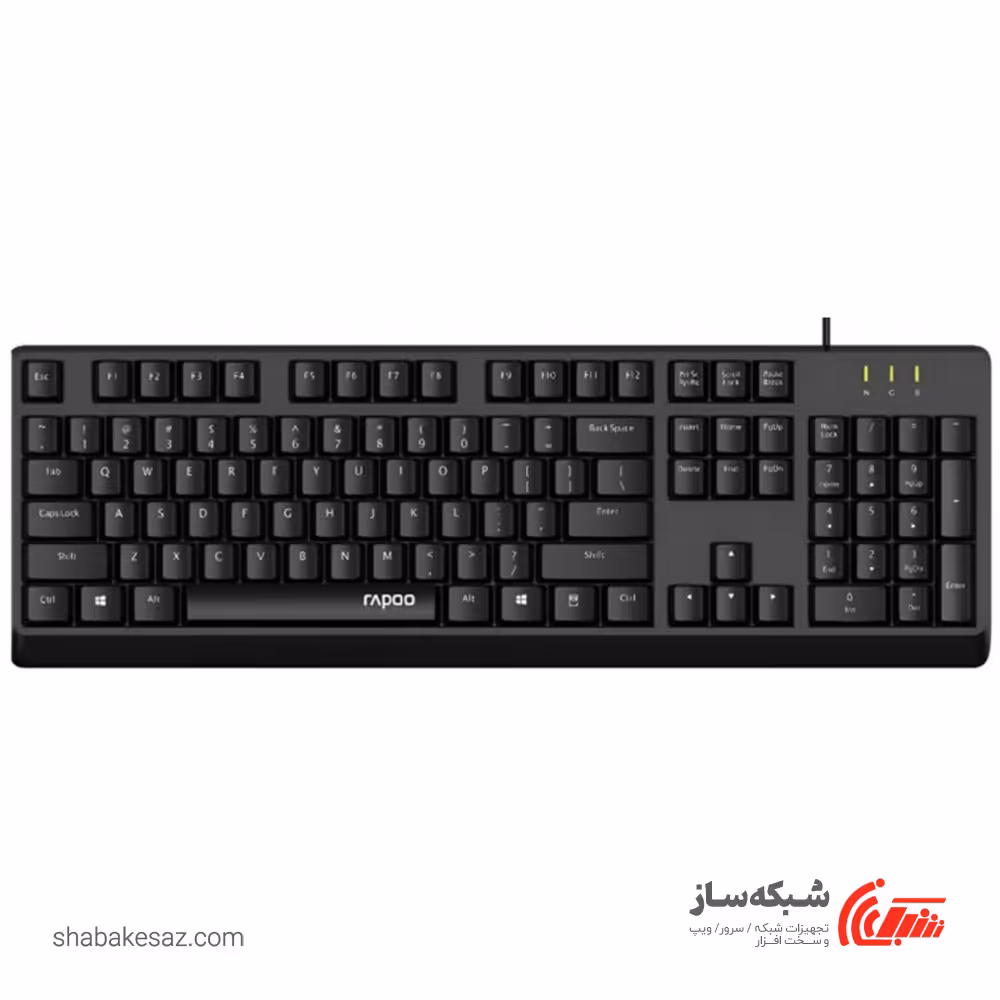 قیمت و خرید کیبورد با سیم رپو Rapoo nk1900 - شبکه ساز