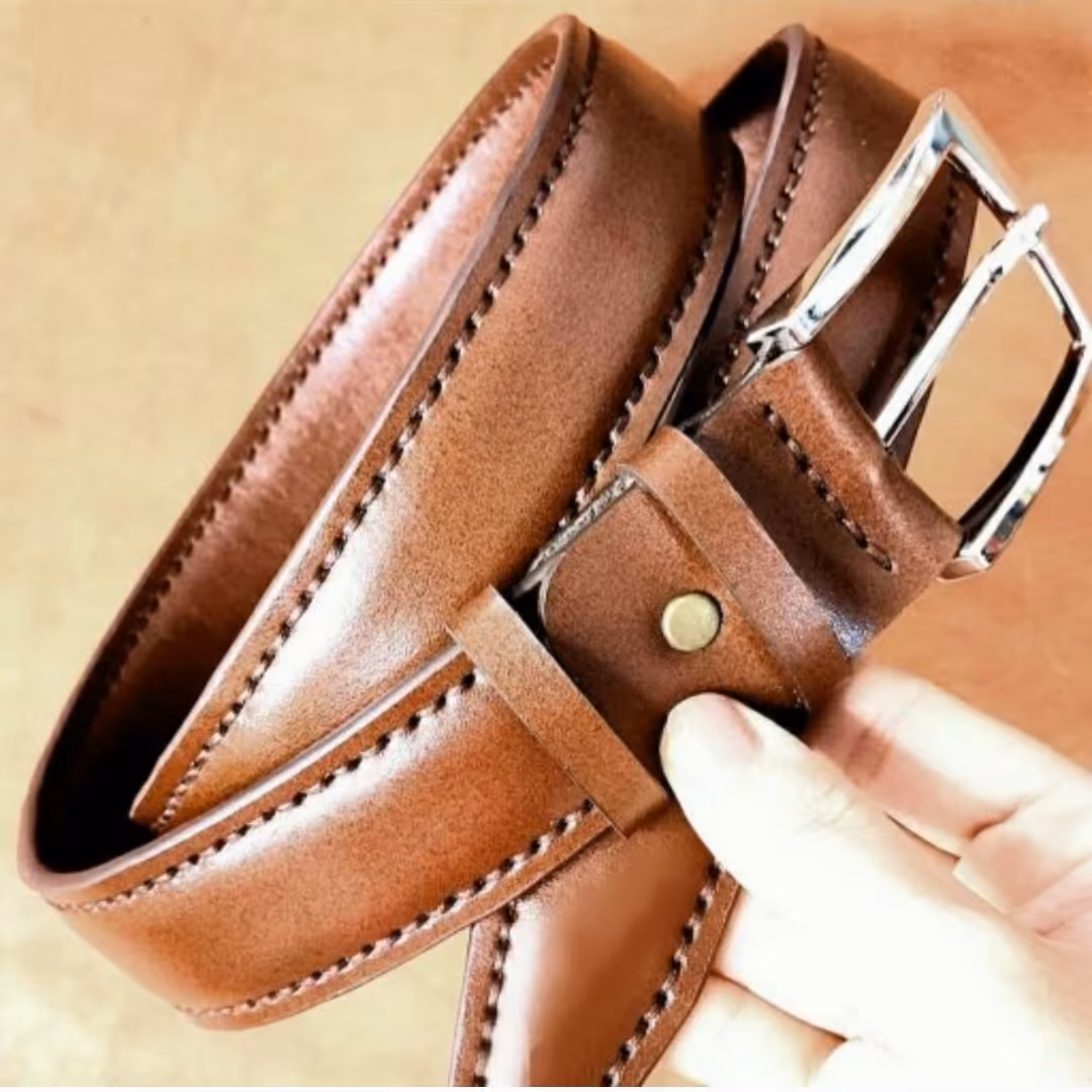 کمربند چرم طبیعی 