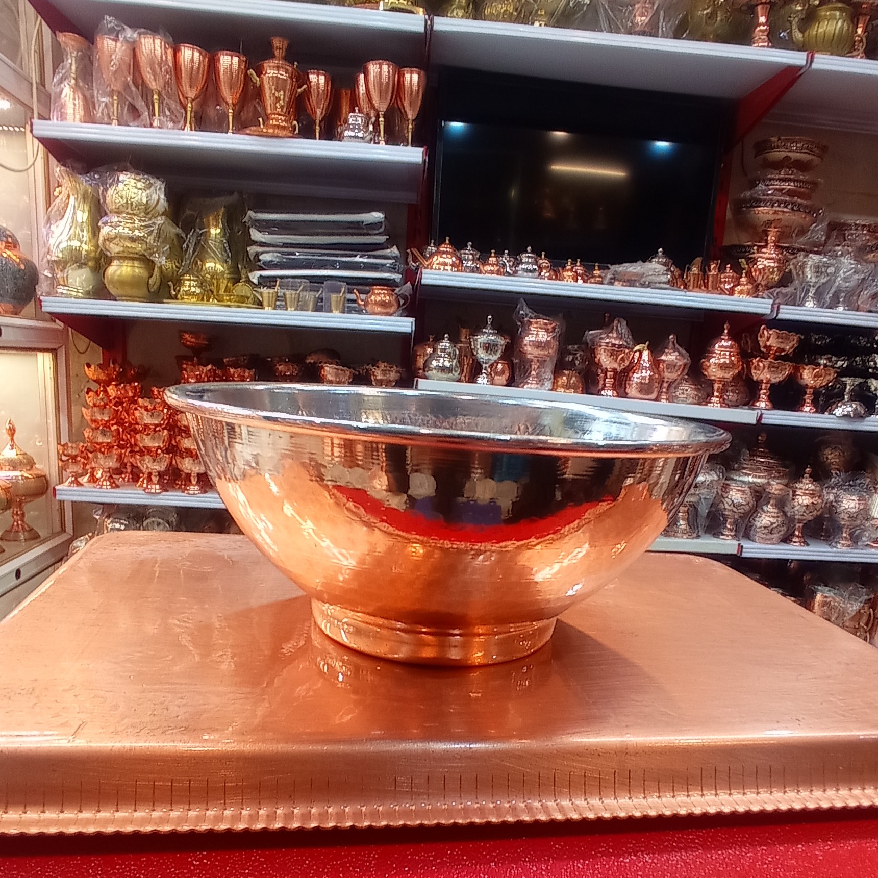 کاسه آبگوشت و مسی طرح جدید(آبگوشتی داخل قلع شده) درجه یک سایز 2