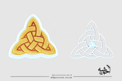 مهر و کاتر پلاستیکی 5سانت مثلث کد140