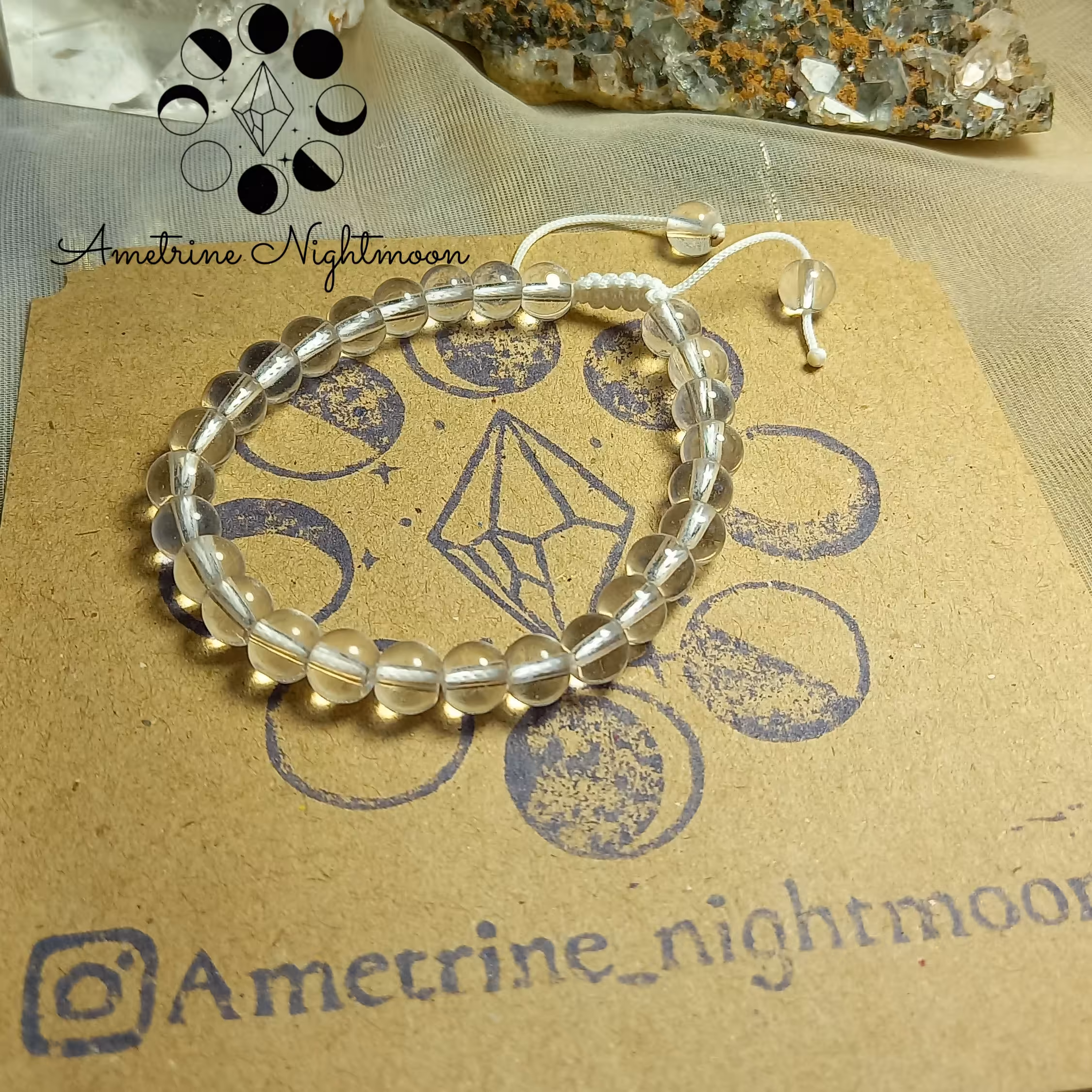 دستبندسنگ کوارتز شفاف 