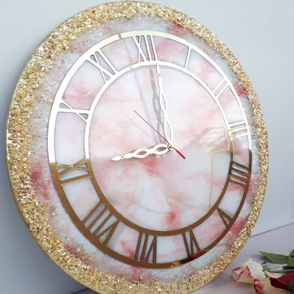 ساعت دیواری رزینی قطر 60 سانت (پس کرایه)