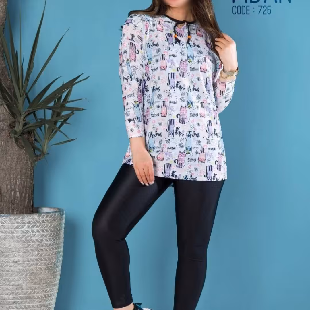 تونیک ارغوان کرپ اعلاء قواره دار با ارسال رایگان