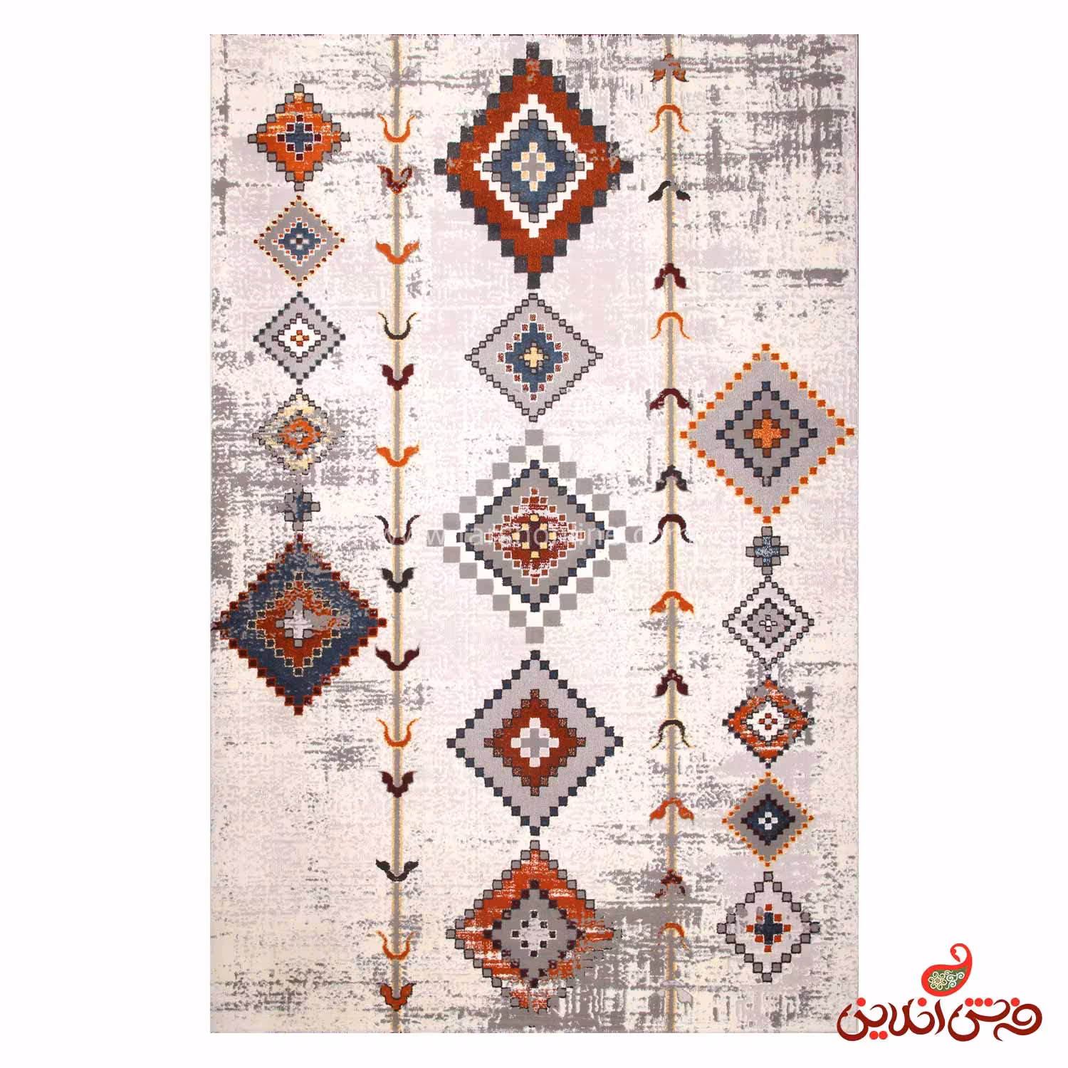 فرش ساوین کد 8005 کرم