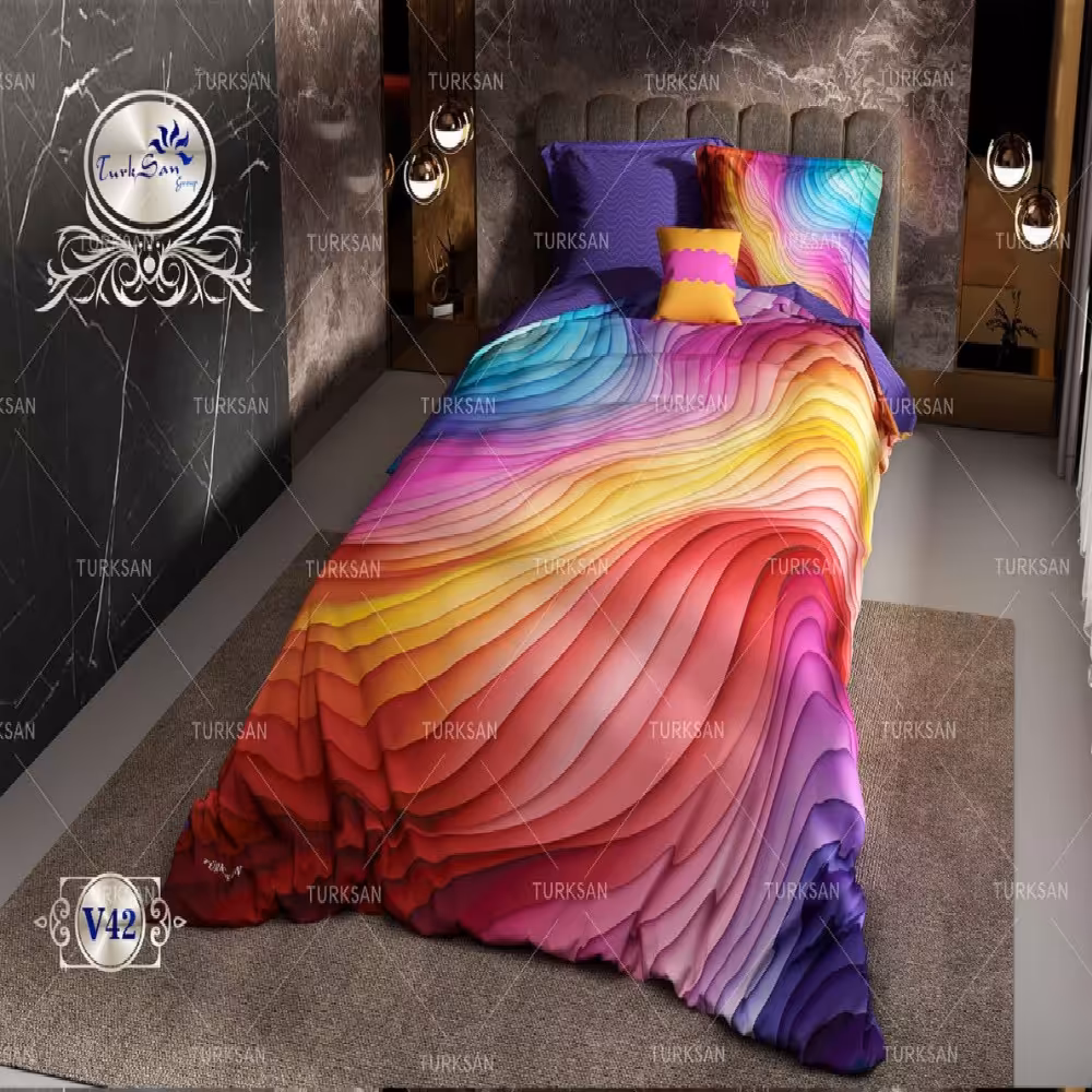 سرویس روتختی مخمل ترکسان کد V-42 دونفره 8 تکه