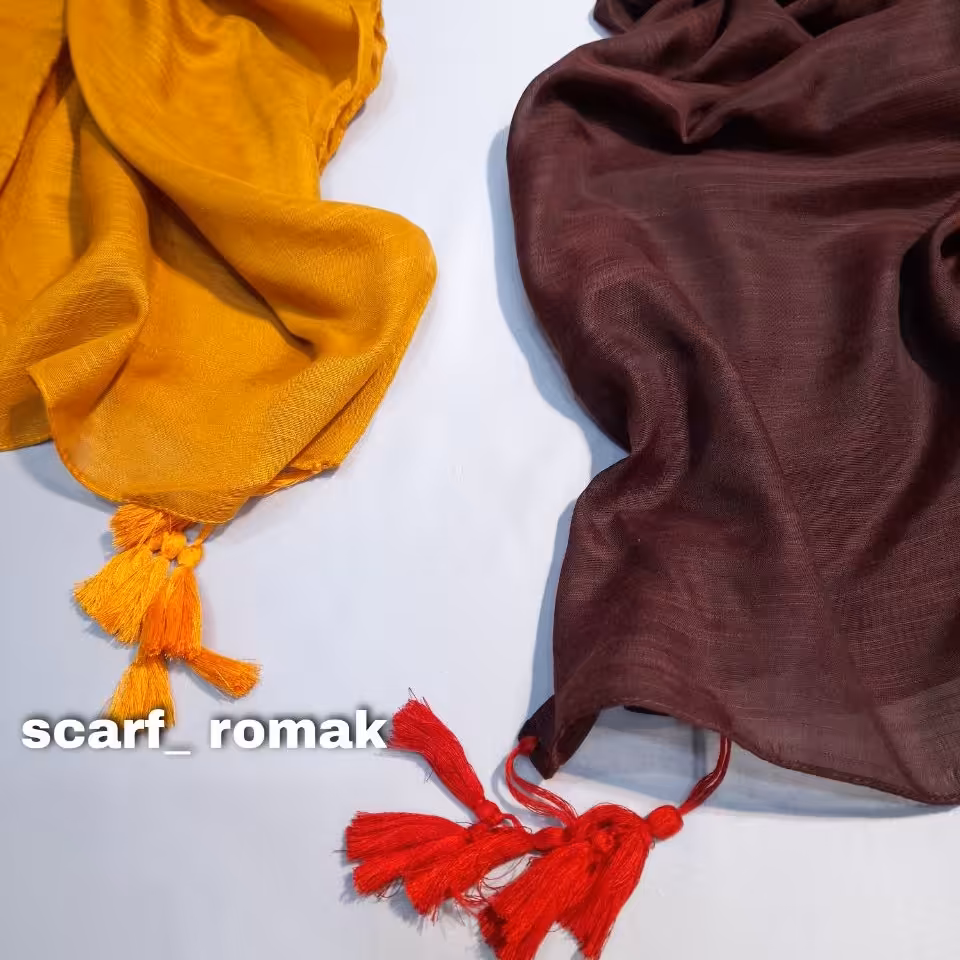 شال نخ منگوله دار  دور دوخت  تابستان 