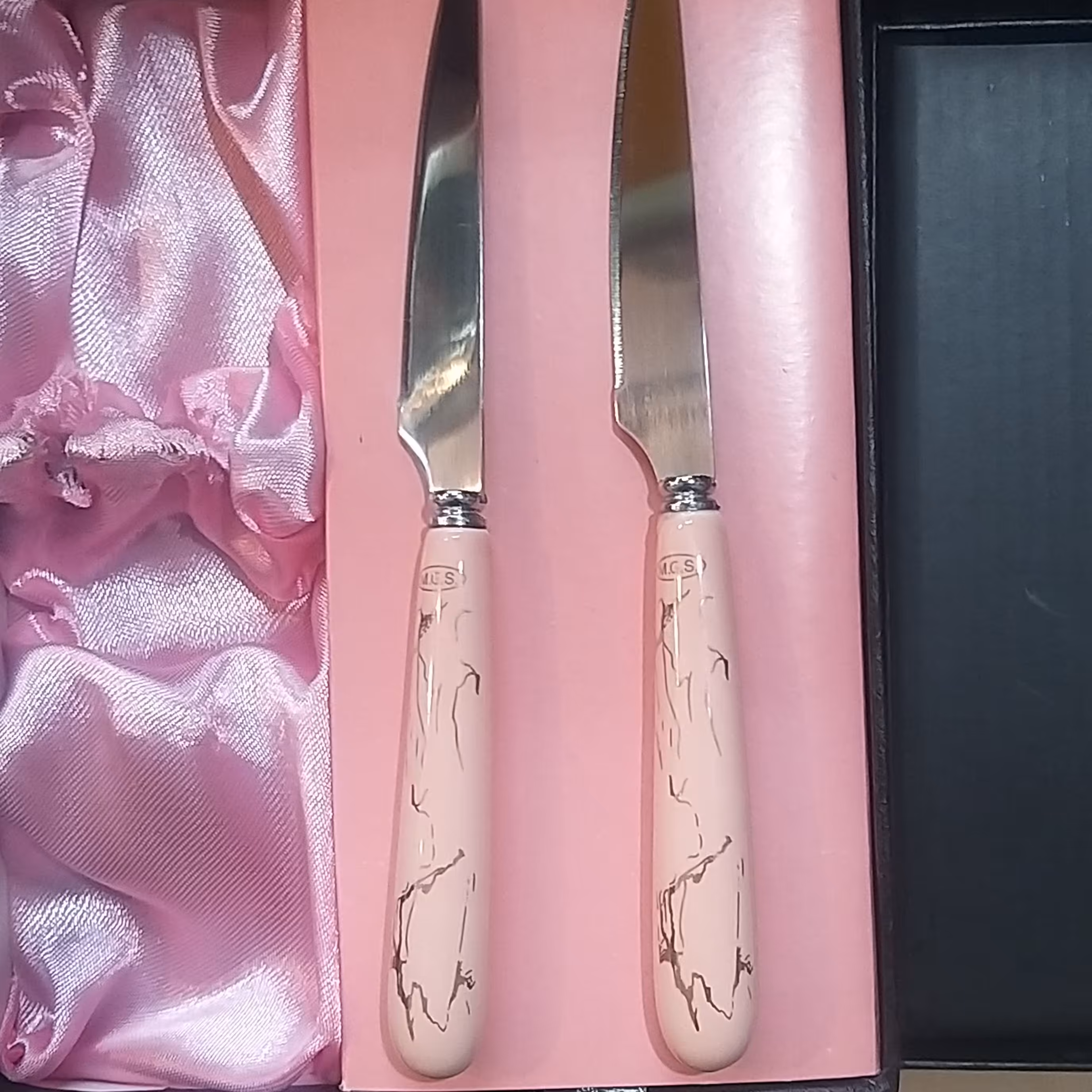 چاقو سرامیکی ام جی اس صورتی طرح ماربل 12 عددی