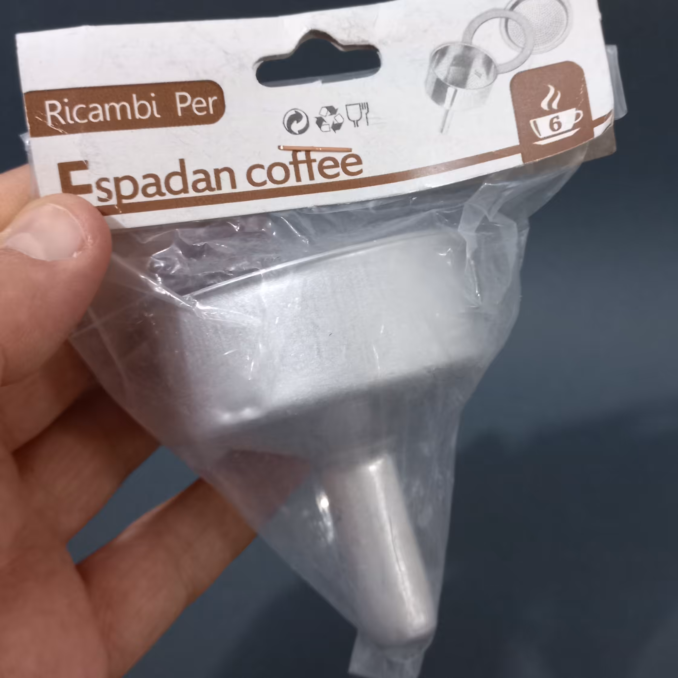 قیف موکاپات 6کاپ خارجی قیف قهوه جوش 6نفره 