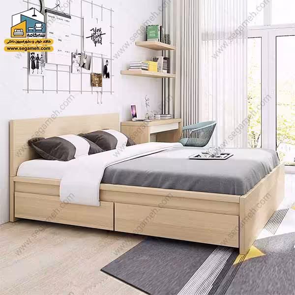 تخت خواب دونفره کد BDP41 - فروشگاه سه گامه