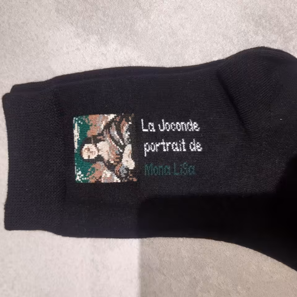 جوراب نیم ساق طرح مونالیزا