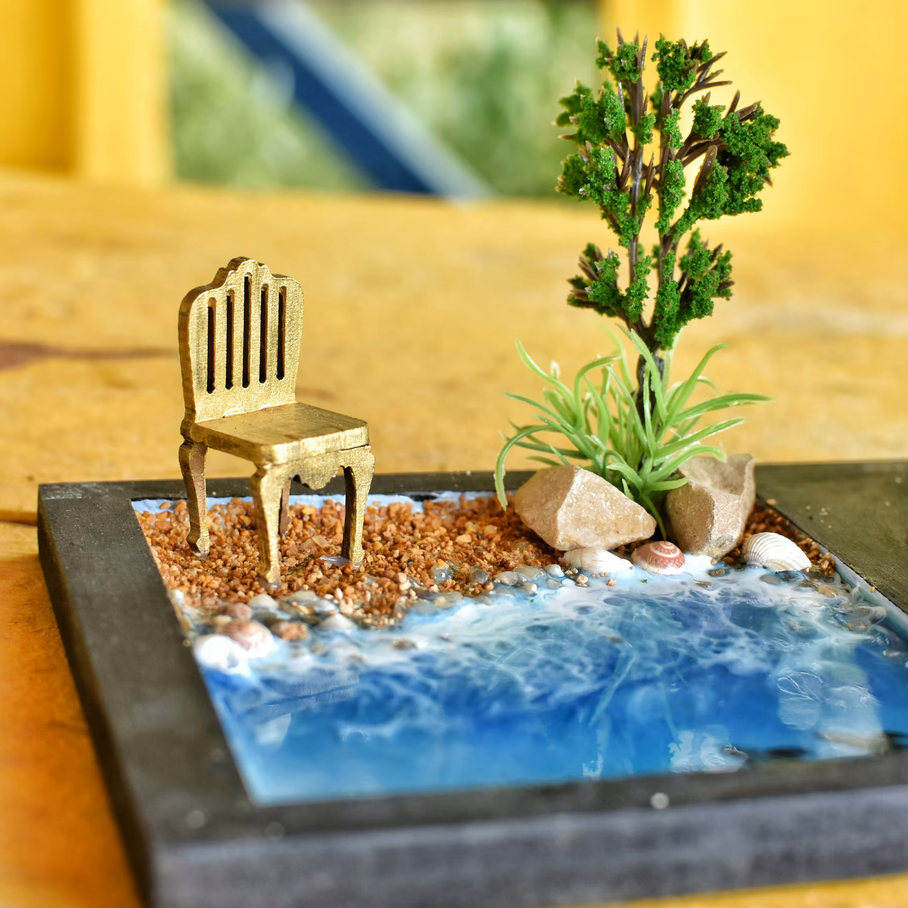 زیرلیوانی فانتزی سه بعدی دریایی