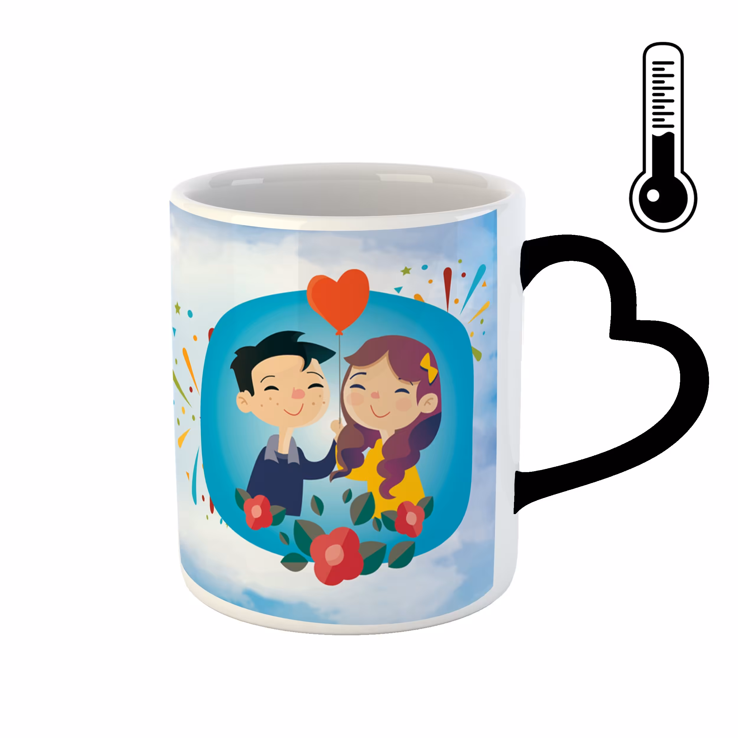 ماگ حرارتی دسته قلبی طرح خرداد کد 07