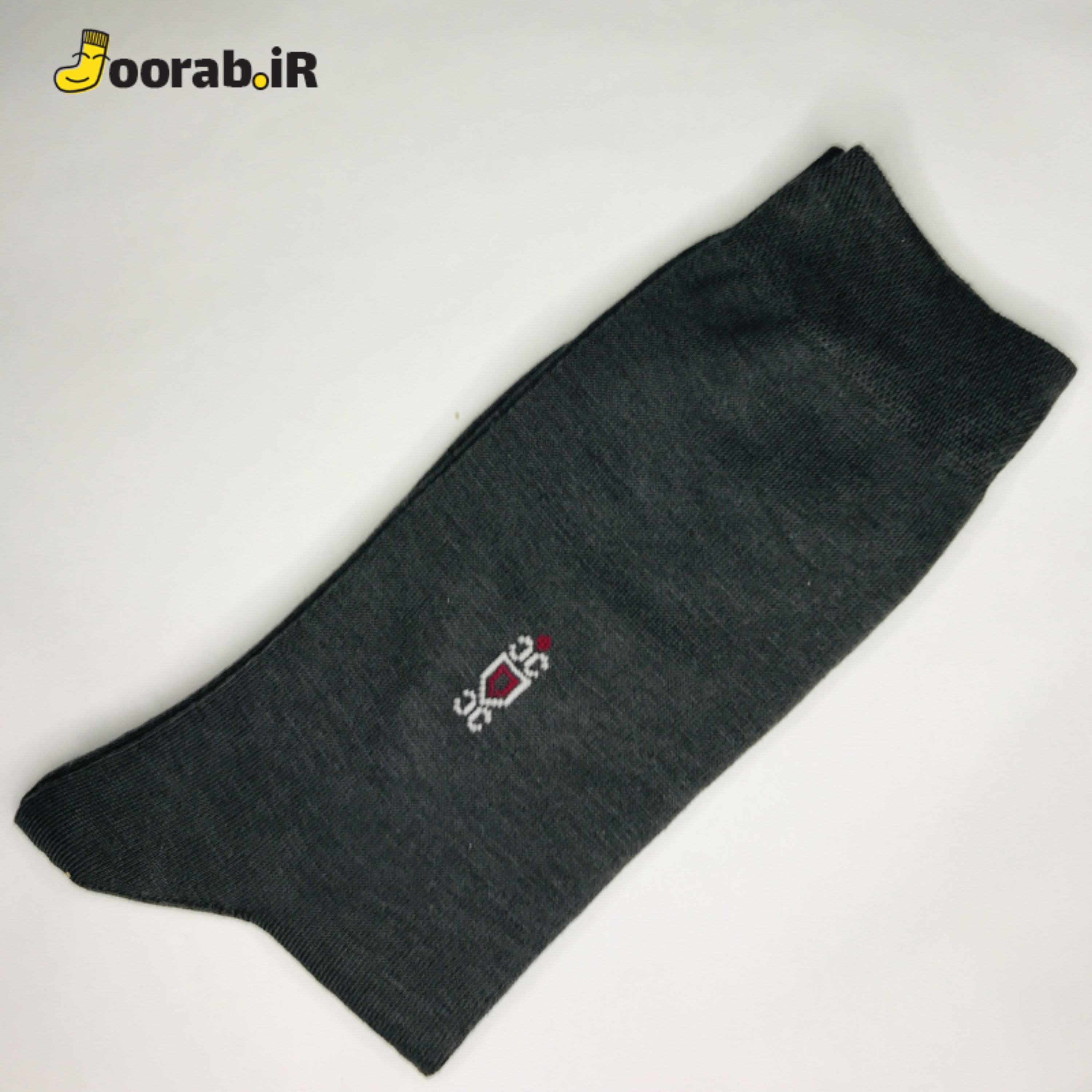 جوراب ساقدار مردانه طرح ساده خاکستری