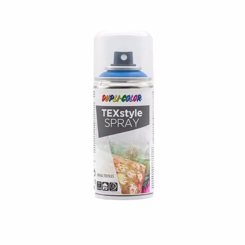 اسپری رنگ پارچه آبی دوپلی کالر مدل TEXstyle حجم 150میلی لیتر