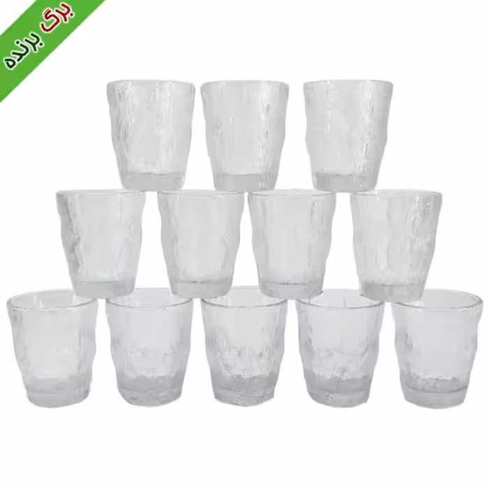 شات شیشه ای طرح یخی مجموعه 12 عددی