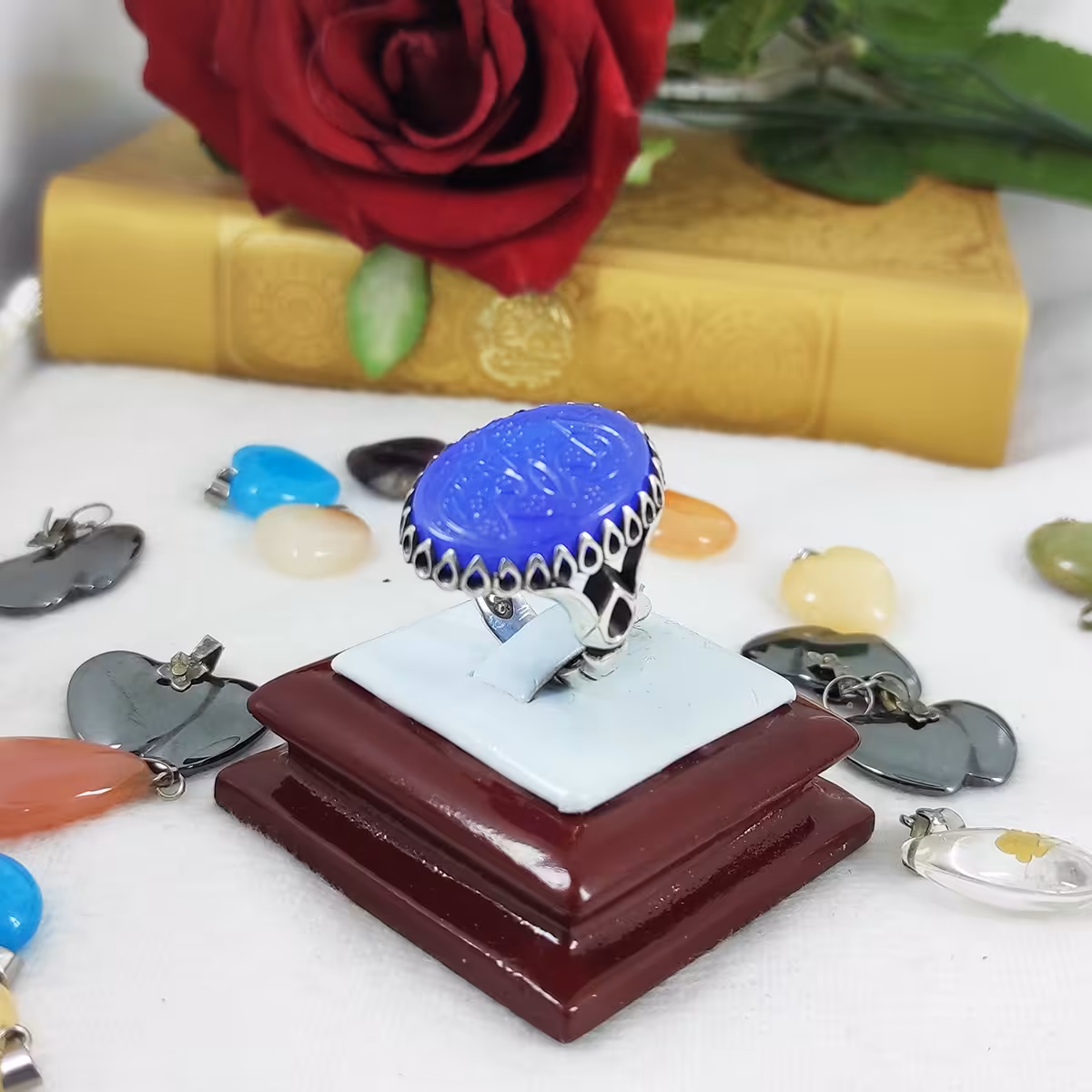 انگشتر نقره عقیق خطی مذهبی سلین کالا DKP-11408821