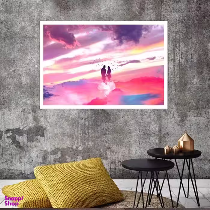 تابلو بکلیت طرح عاشقانه  مدل قاب شاسی W-s8176