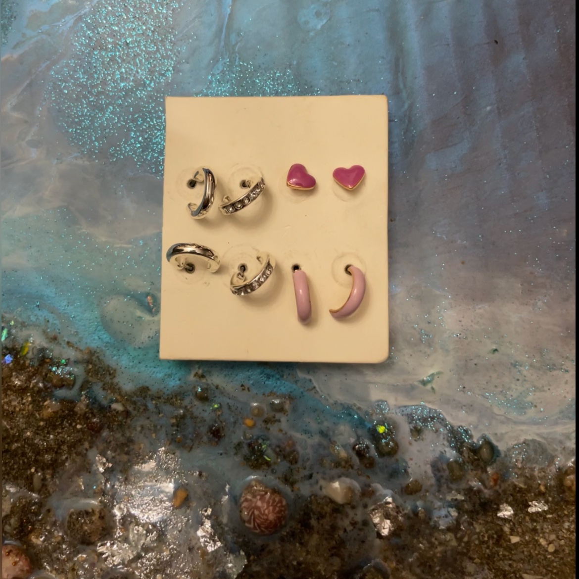 پک گوشواره 4عددی صورتی